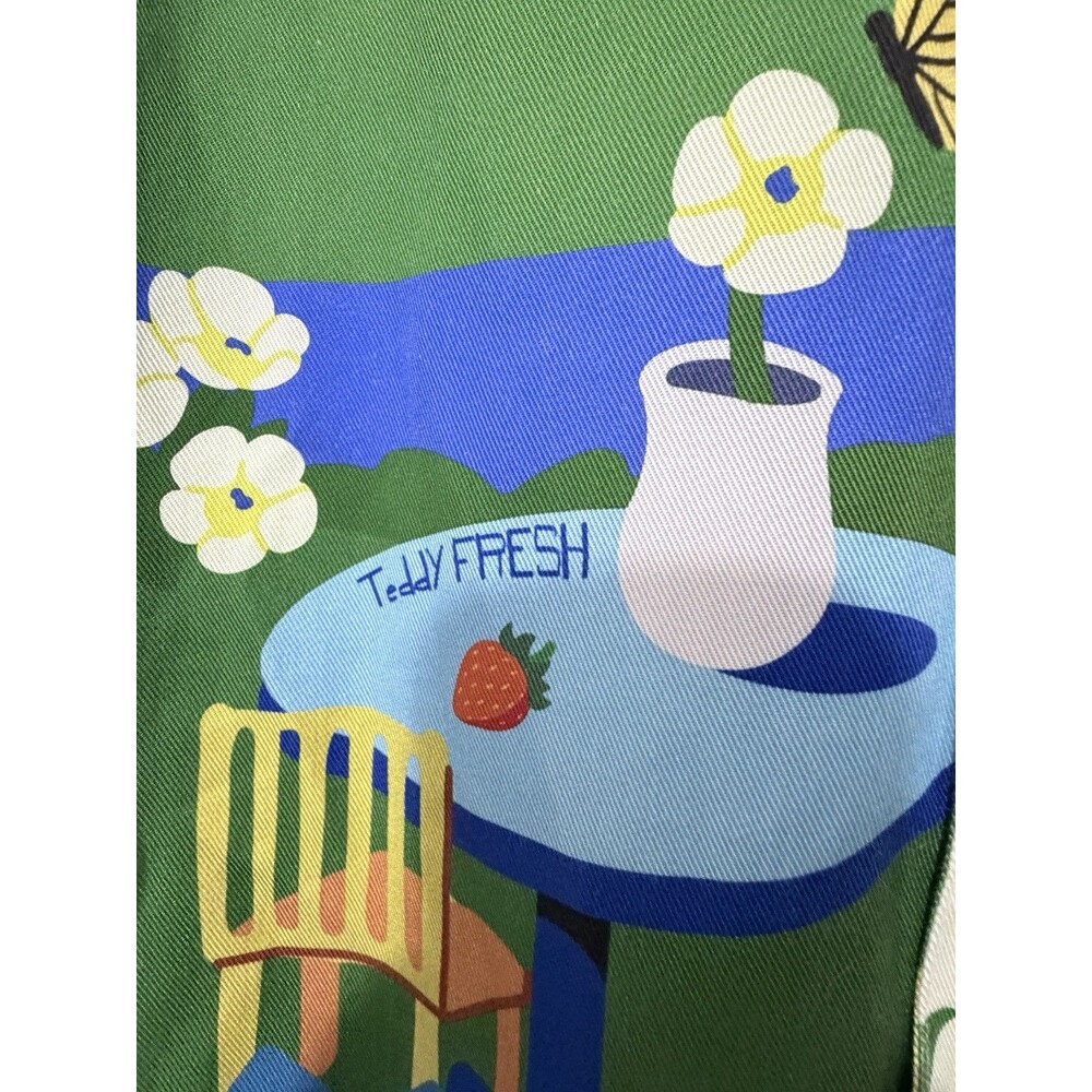RARE Teddy Fresh Limited Edition Heaven Camp Button Shirt size XS colorful - Picture 5 of 7